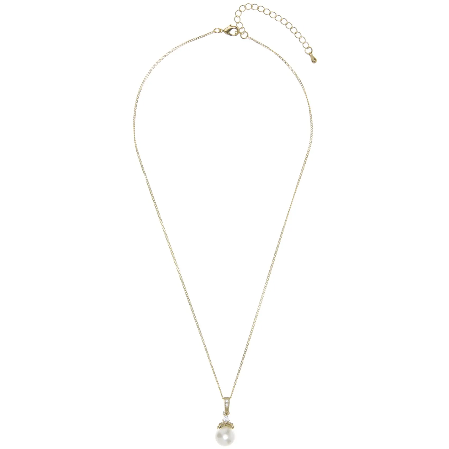 Lace & Favour Opulence Perlen-Hochzeits-Anhänger-Halskette (Gold)* Geschenke Für Die Braut | Perlen-hochzeitsschmuck