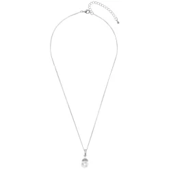 Lace & Favour Opulenz Perle Hochzeit Anhänger Halskette (Silber)* Geschenke Für Die Braut | Perlen-hochzeitsschmuck