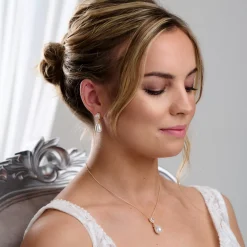 Lace & Favour Paloma Gold Teardrop Perlen Brautschmuck Set* Geschenke Für Die Braut | Perlen-hochzeitsschmuck