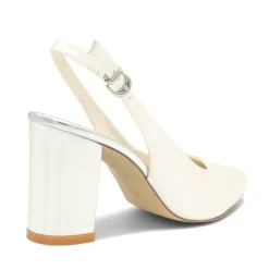 Paradox London Alston Einfärbbar Elfenbein Satin Slingback Block Heels* Hochzeitsschuhe | Schuhe Mit Mittlerem Absatz