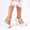 Paradox London Belvoir Elfenbein Satin T-Bar Peep Toe Schuhe* Hochzeitsschuhe | Schuhe Mit Mittlerem Absatz
