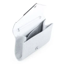 Paradox London Darcy Silber Glitter Box Clutch Tasche* Abschlussball-taschen | Anlass Handtaschen
