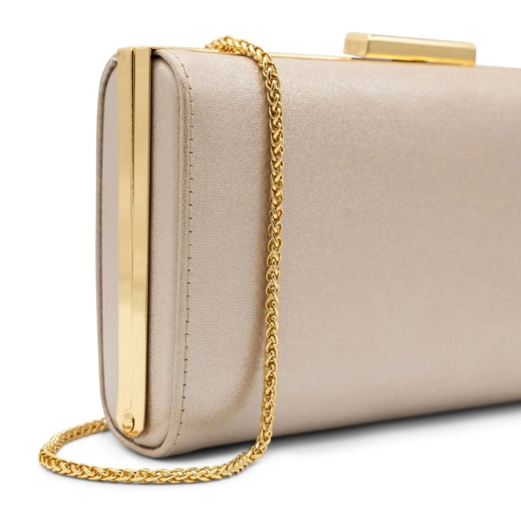 Paradox London Dasha Nude Shimmer Box Clutch Tasche* Abschlussball-taschen | Anlass Handtaschen