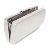 Paradox London Dionne Silber schimmernde Box Clutch Tasche* Abschlussball-taschen | Hochzeitsgäste-taschen