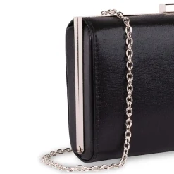 Paradox London Doria Schwarz Schimmer Box Clutch Tasche* Abschlussball-taschen | Anlass Handtaschen