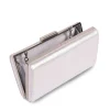 Paradox London Doria Silber schimmernde Box Clutch Tasche* Abschlussball-taschen | Anlass Handtaschen