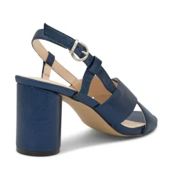 Paradox London Ilana Marine Schimmer Blockabsatz Slingback Sandalen* Glitzernde Ballschuhe | Abschlussball-sandalen
