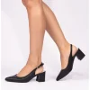 Paradox London Imelda Schwarz Schimmer Niedrig Blockabsatz Slingbacks* Glitzernde Ballschuhe | Ballschuhe Mit Niedrigem Absatz