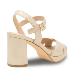 Paradox London Landon Champagner Schimmer Blockabsatz Plateau Sandalen* Glitzernde Ballschuhe | Goldene Ballschuhe