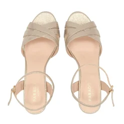Paradox London Mowenna Champagner Schimmer Kitten Heel Sandalen* Glitzernde Ballschuhe | Goldene Ballschuhe