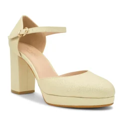 Paradox London Rory Champagner Schimmer Blockabsatz Plateauschuhe* Glitzernde Ballschuhe | Goldene Ballschuhe