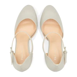 Paradox London Rory Silber Schimmer Blockabsatz Plattform Schuhe* Glitzernde Ballschuhe | Silberne Ballschuhe