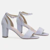 Perfect Bridal Andrea Blau Wildleder Blockabsatz Riemchensandalen* Schuhe Für Hochzeitsgäste | Schuhe Für Die Mutter Der Braut