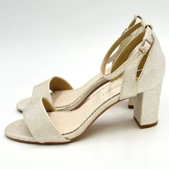 Perfect Bridal Andrea Gold Glitzer Blockabsatz Riemchensandalen* Glitzernde Ballschuhe | Goldene Ballschuhe