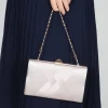 Perfect Bridal Bay Taupe Criss Cross Satin Clutch Tasche* Abschlussball-taschen | Hochzeitsgäste-taschen