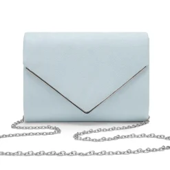 Perfect Bridal Bea Blau Wildleder Umschlag Clutch Tasche* Etwas Blaue Geschenke | Hochzeitsgäste-taschen