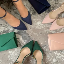 Perfect Bridal Daniella Grün Satin Mitte Heel Knöchelriemen Gericht Schuhe* Schuhe Für Hochzeitsgäste | Schuhe Für Die Mutter Der Braut