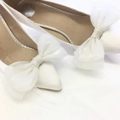 Perfect Bridal Daphne Elfenbein Organza Schleife Schuhclips* Geschenke Für Die Braut | Schuhclips