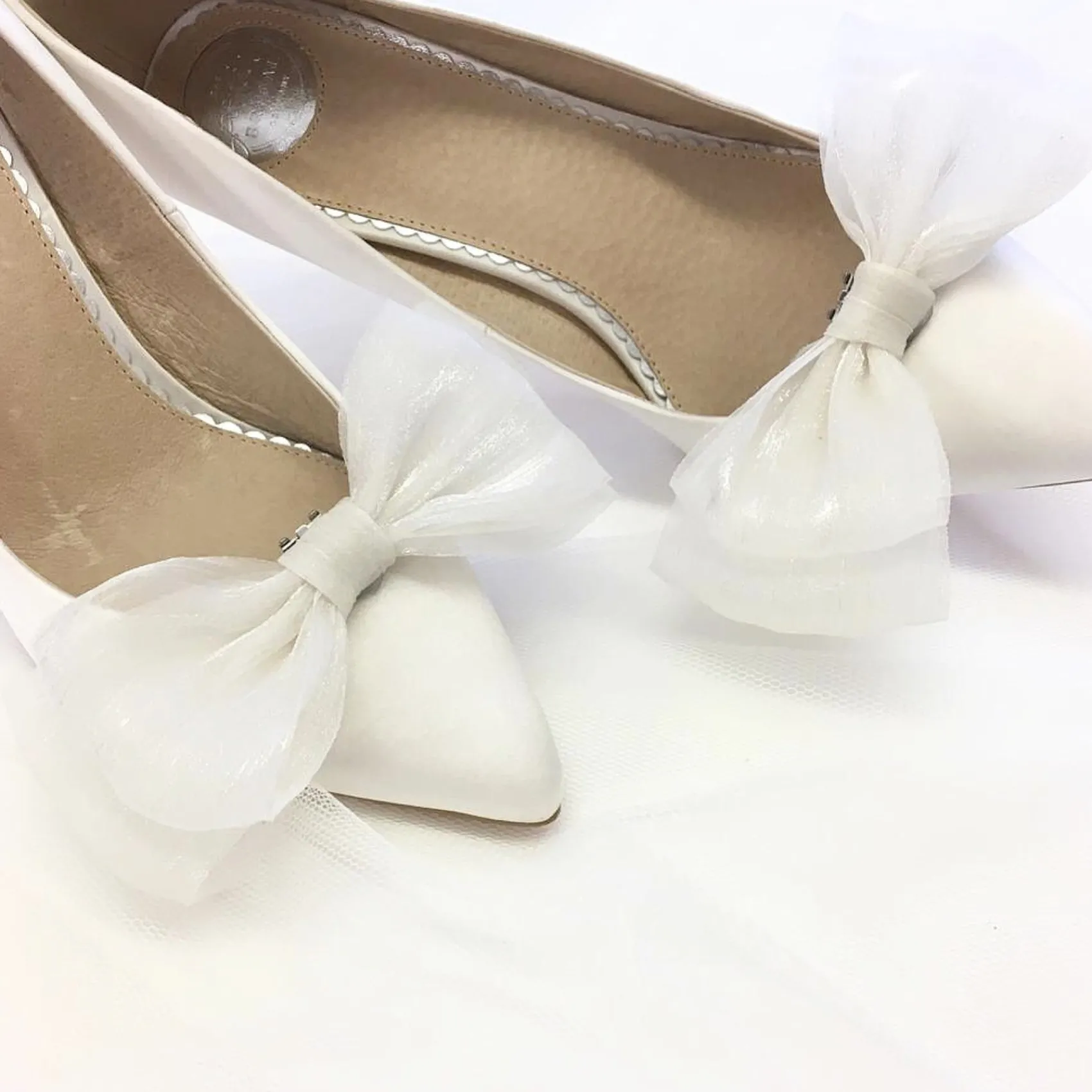 Perfect Bridal Daphne Elfenbein Organza Schleife Schuhclips* Geschenke Für Die Braut | Schuhclips