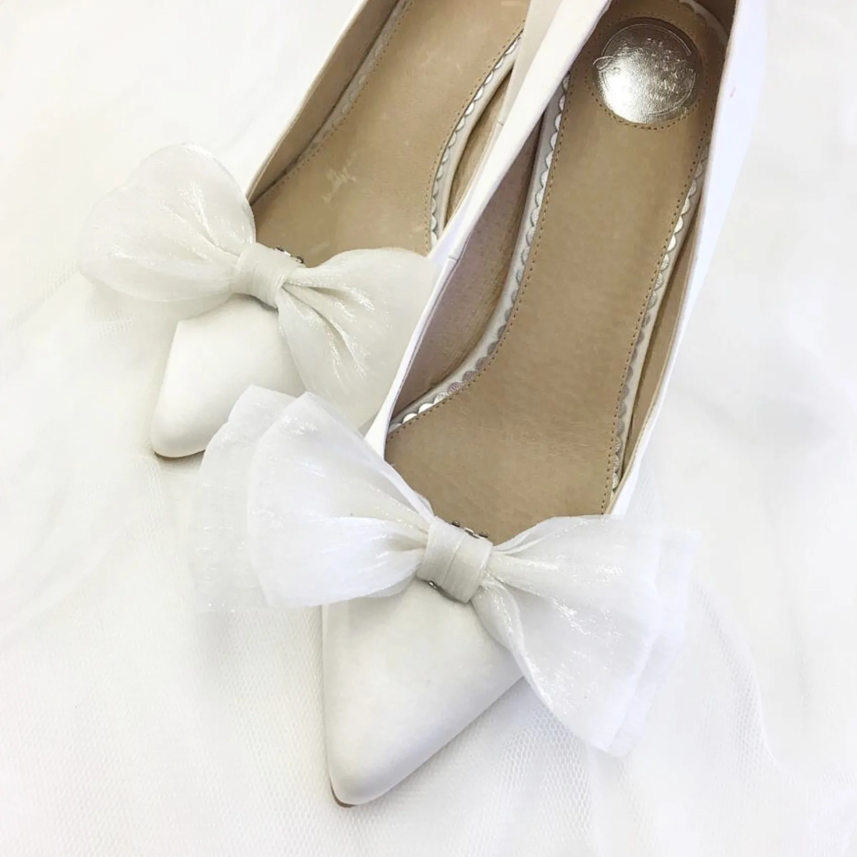 Perfect Bridal Daphne Elfenbein Organza Schleife Schuhclips* Geschenke Für Die Braut | Schuhclips