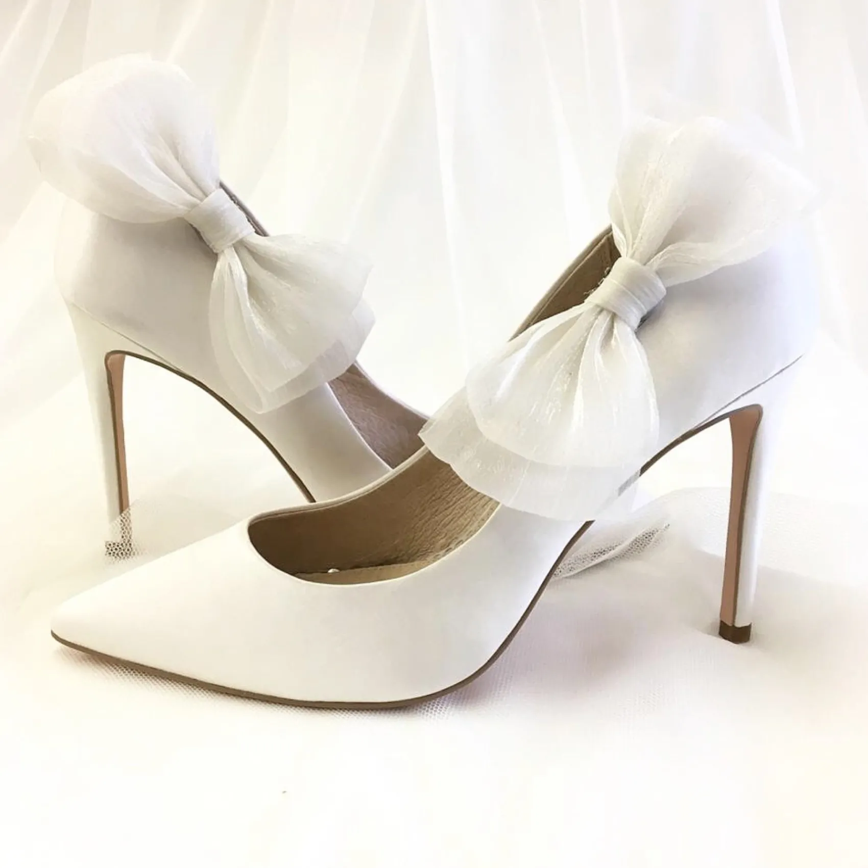 Perfect Bridal Daphne Elfenbein Organza Schleife Schuhclips* Geschenke Für Die Braut | Schuhclips