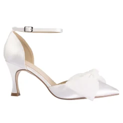 Perfect Bridal Devon Färbbare Elfenbein Satin Knöchelriemen Schuhe* Schuhe Für Die Mutter Der Braut | Hochzeitsschuhe
