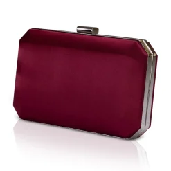 Perfect Bridal Ebenholz Beere Satin Box Clutch Tasche* Abschlussball-taschen | Hochzeitsgäste-taschen