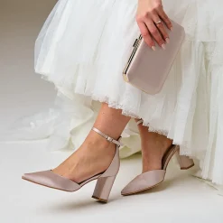 Perfect Bridal Ebenholz Taupe Satin Box Clutch Tasche* Abschlussball-taschen | Hochzeitsgäste-taschen