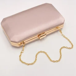 Perfect Bridal Ebenholz Taupe Satin Box Clutch Tasche* Abschlussball-taschen | Hochzeitsgäste-taschen