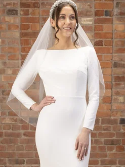 Perfect Bridal Elfenbein Einstöckiger Perlenrand Brautschleier* Einstufige Schleier | Kapelle Länge & Kathedrale Schleier