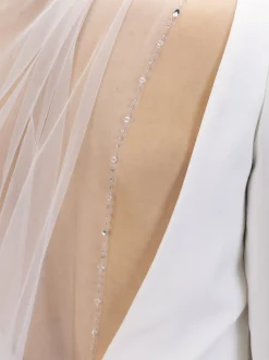 Perfect Bridal Elfenbein Einstöckiger Perlenrand Brautschleier* Einstufige Schleier | Kapelle Länge & Kathedrale Schleier