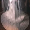 Perfect Bridal Elfenbeinfarbener zweistufiger, stark verzierter Perlenschleier* Zweistufiger Schleier | Kapelle Länge & Kathedrale Schleier