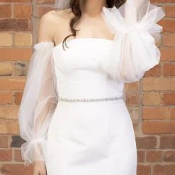 Perfect Bridal Elfenbeinfarbene Tüll-Puffärmel* Brautkleid Ärmel