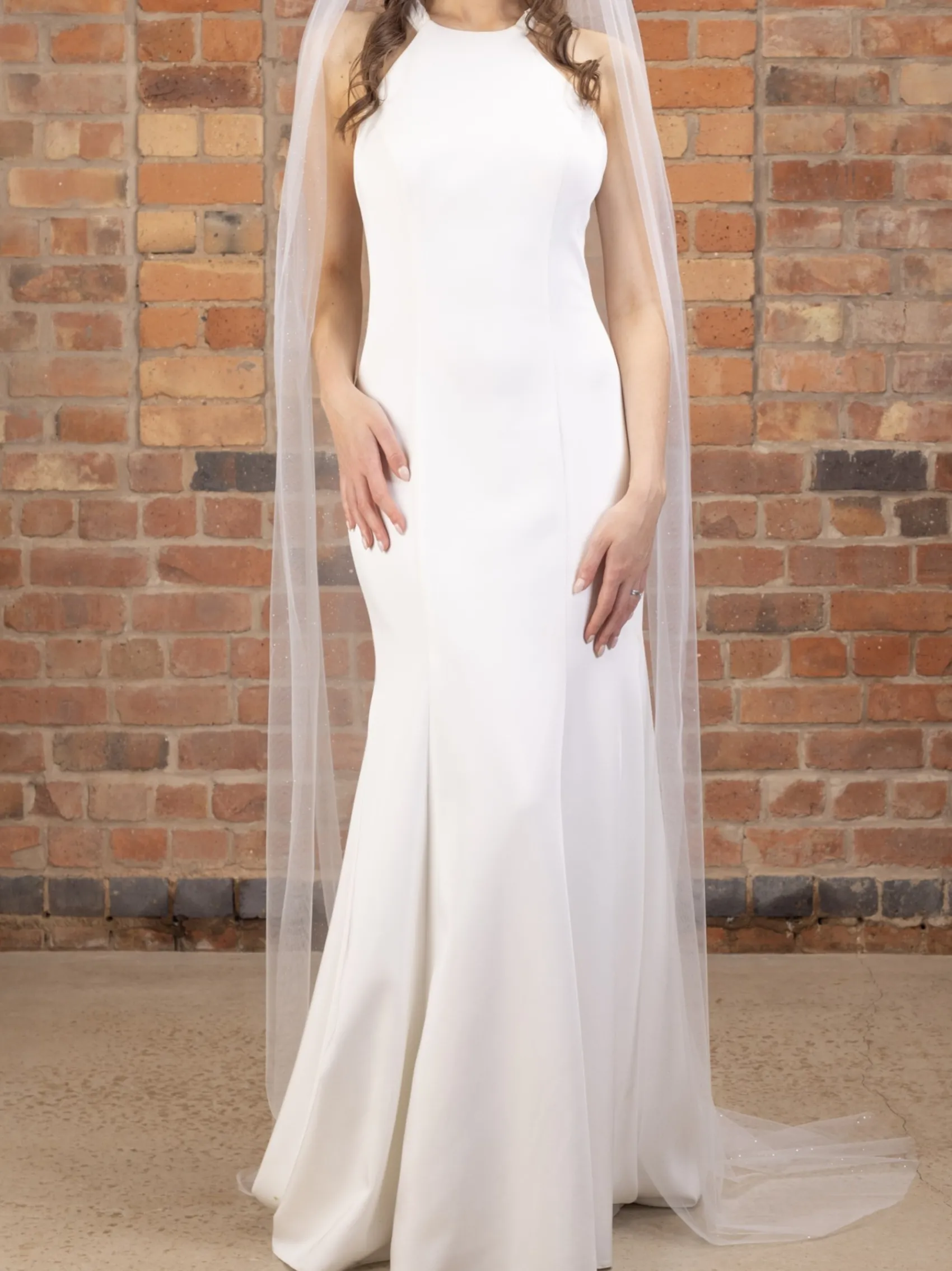 Perfect Bridal Elfenbeinfarbener einstufiger Glitzertüll-Schleier* Einstufige Schleier | Kapelle Länge & Kathedrale Schleier