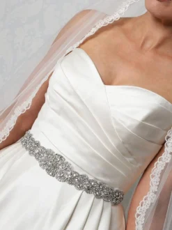 Perfect Bridal Emmy Vintage inspiriert Kristall und Perlen Kleid Gürtel* Brautkleid Gürtel