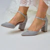 Perfect Bridal Freya Stein Wildleder zwei Teil Block Heel Gericht Schuhe* Schuhe Für Hochzeitsgäste | Schuhe Für Die Mutter Der Braut