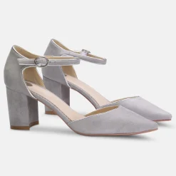 Perfect Bridal Freya Stein Wildleder zwei Teil Block Heel Gericht Schuhe* Schuhe Für Hochzeitsgäste | Schuhe Für Die Mutter Der Braut