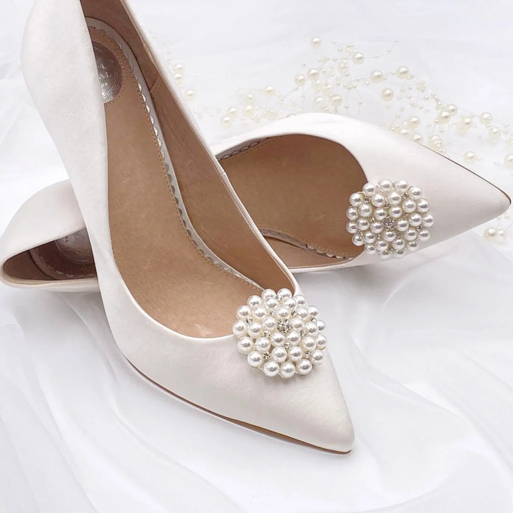 Perfect Bridal Guave Perle verschönert Brosche Schuh-Clips* Geschenke Für Die Braut | Schuhclips