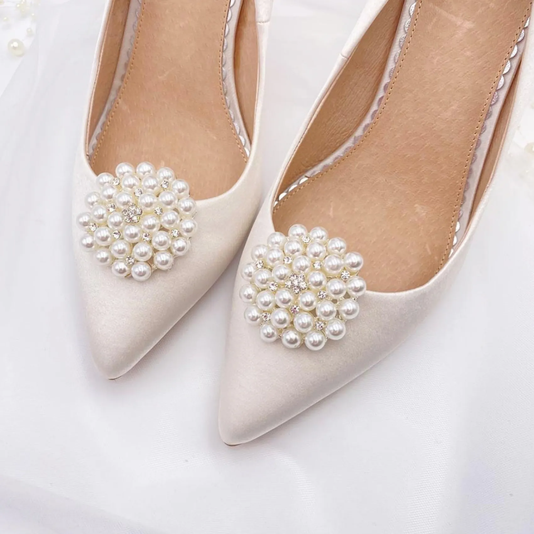 Perfect Bridal Guave Perle verschönert Brosche Schuh-Clips* Geschenke Für Die Braut | Schuhclips