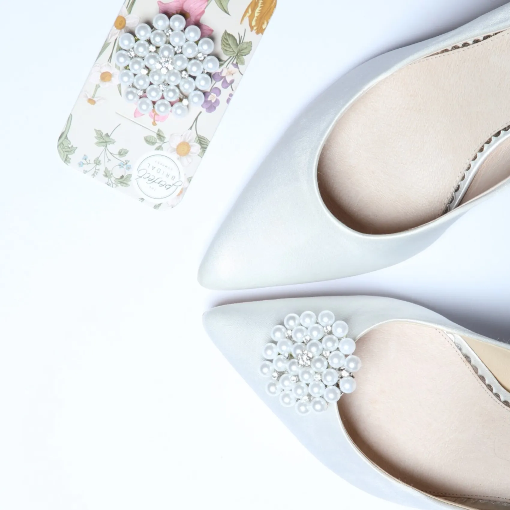 Perfect Bridal Guave Perle verschönert Brosche Schuh-Clips* Geschenke Für Die Braut | Schuhclips