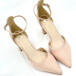 Perfect Bridal Liberty Blush Wildleder Blockabsatz Knöchelriemen Gericht Schuhe* Rosa Ballschuhe | Abschlussball-schuhe