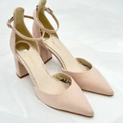 Perfect Bridal Liberty Blush Wildleder Blockabsatz Knöchelriemen Gericht Schuhe* Rosa Ballschuhe | Abschlussball-schuhe