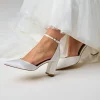 Perfect Bridal Liberty Elfenbein Satin Blockabsatz Knöchelriemen Gericht Schuhe* Hochzeitsschuhe | Schuhe Mit Mittlerem Absatz