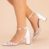 Perfect Bridal Milan Elfenbein Spitze Blockabsatz Knöchelriemen Schuhe* Hochzeitsschuhe | Schuhe Mit Mittlerem Absatz