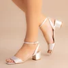 Perfect Bridal Riley Elfenbeinfarbene Perlensandalen mit niedrigem Blockabsatz (weite Passform)* Schuhe Für Brautjungfern | Hochzeitsschuhe