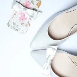 Perfect Bridal Rowan Färbbare Elfenbein Satin Schleife Schuhclips* Geschenke Für Die Braut | Schuhclips