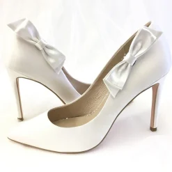 Perfect Bridal Rowan Färbbare Elfenbein Satin Schleife Schuhclips* Geschenke Für Die Braut | Schuhclips