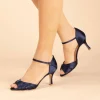Perfect Bridal Sadie Midnight Satin Peep Toe Sandalen mit mittlerem Absatz* Schuhe Für Hochzeitsgäste | Schuhe Für Die Mutter Der Braut