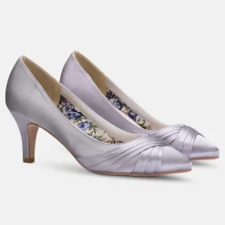 Perfect Bridal Sally Silber Satin Mid Heel Schuhe* Schuhe Für Hochzeitsgäste | Schuhe Für Die Mutter Der Braut