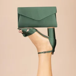 Perfect Bridal Simone Grün Satin Umschlag Clutch Tasche* Abschlussball-taschen | Hochzeitsgäste-taschen